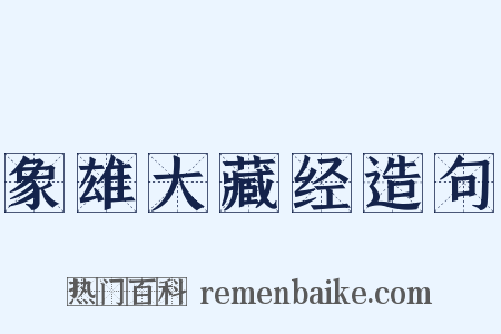 象雄大藏经造句是什么意思的图片